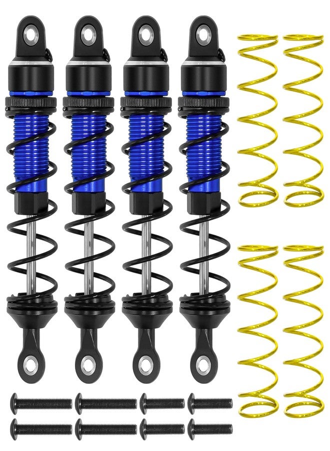 LRFHL Aluminum RC Shock Absorber Front Rear Adjustable Springs Shock Damper for 1/16 Mini Maxx 4WD 107154-1 Mini XRT VXL-3S 108076-1 RC Truck Upgrade Parts (4PCS, Blue) - Image 1